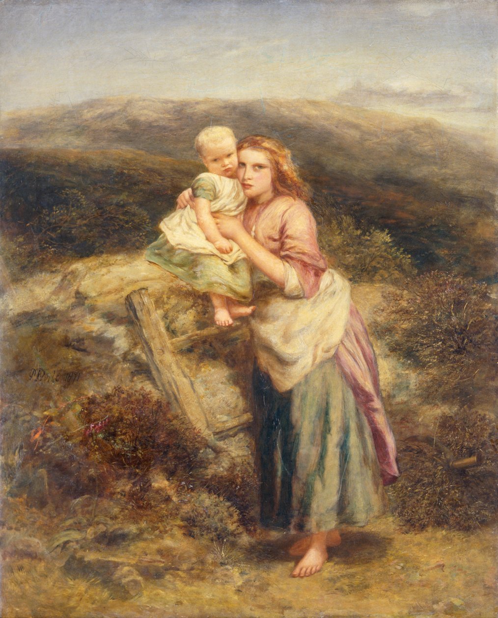 Bauern auf einem Moor von Paul Falconer Poole