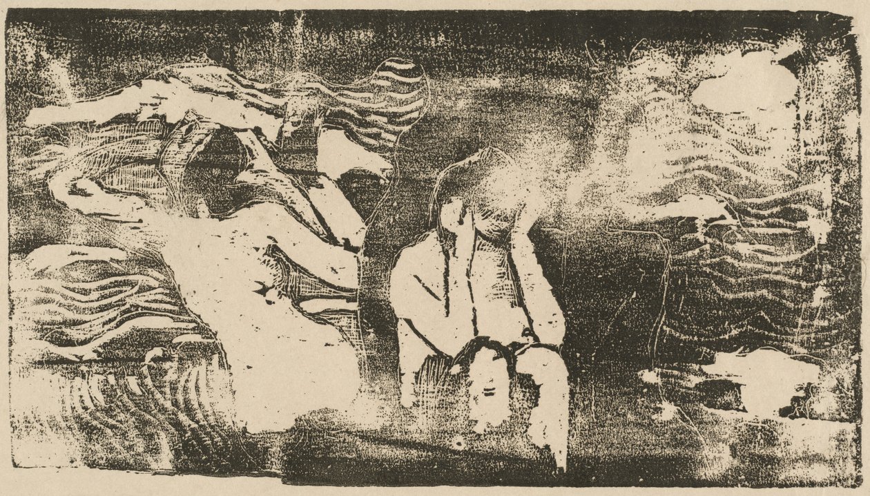 An den schwarzen Felsen Aux roches noires, um oder nach 1895 von Paul Gauguin