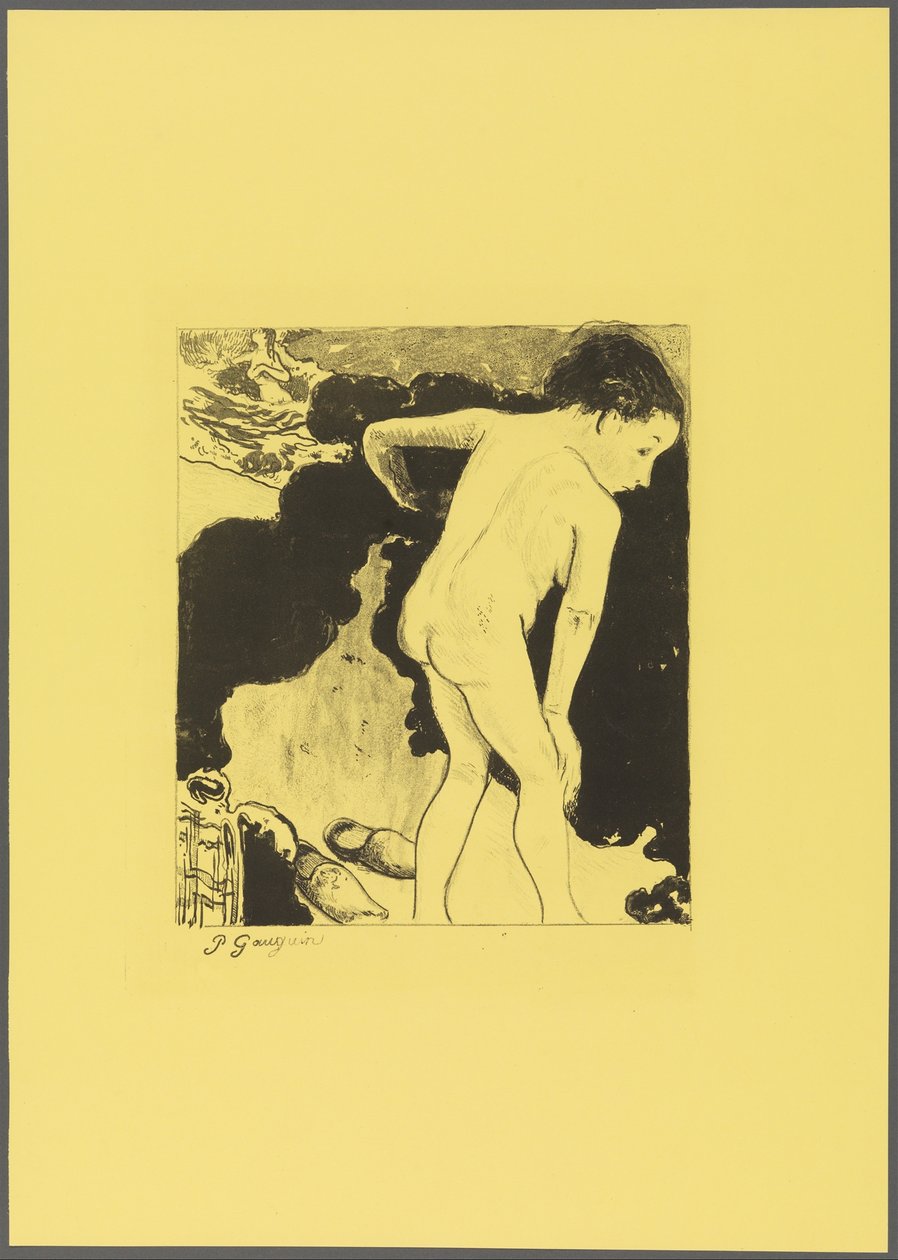 Badende in der Bretagne, aus der "Volpini Suite: Dessins lithographiques" von Paul Gauguin