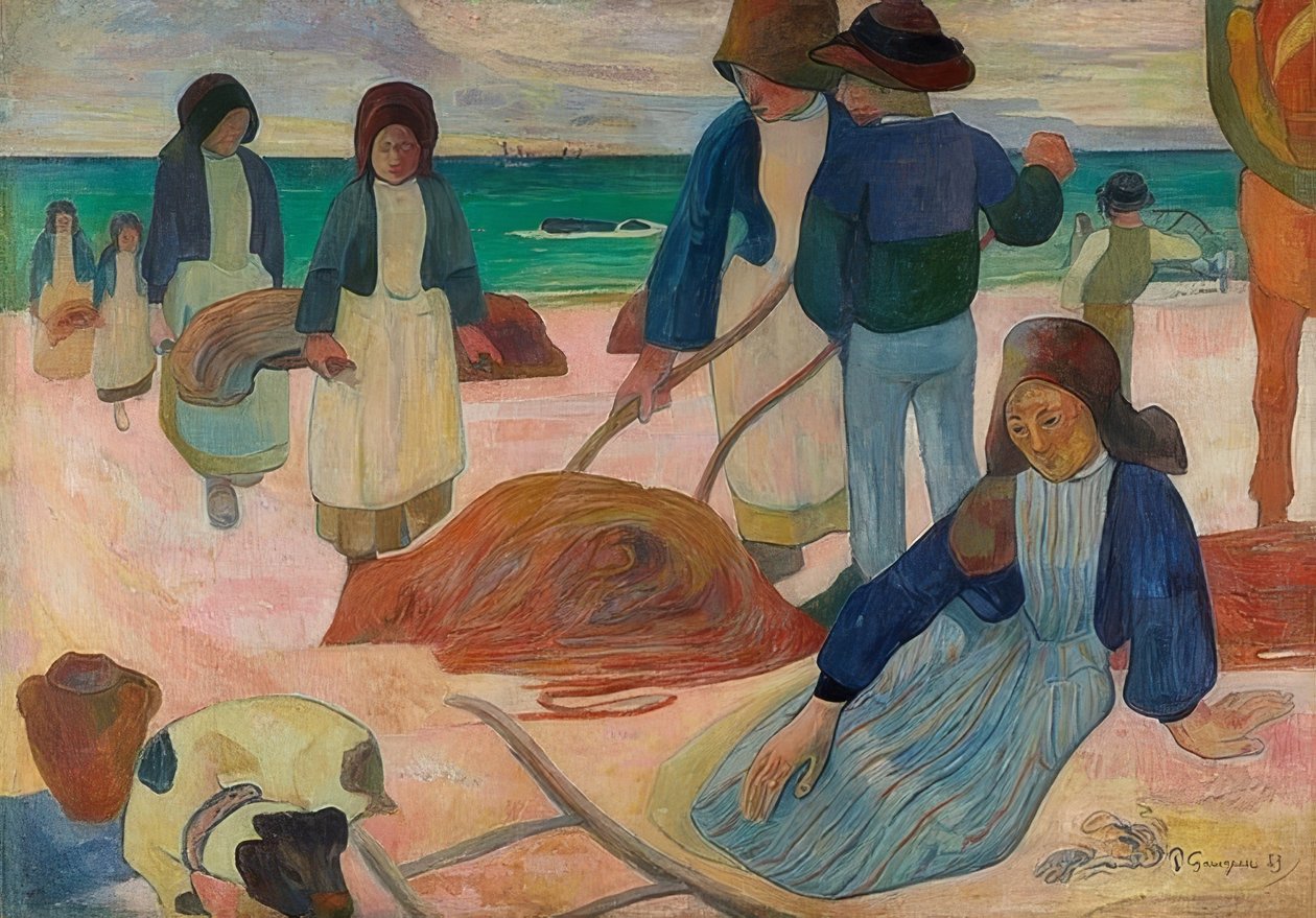Bretonische Tangsammlerinnen (II) von Paul Gauguin