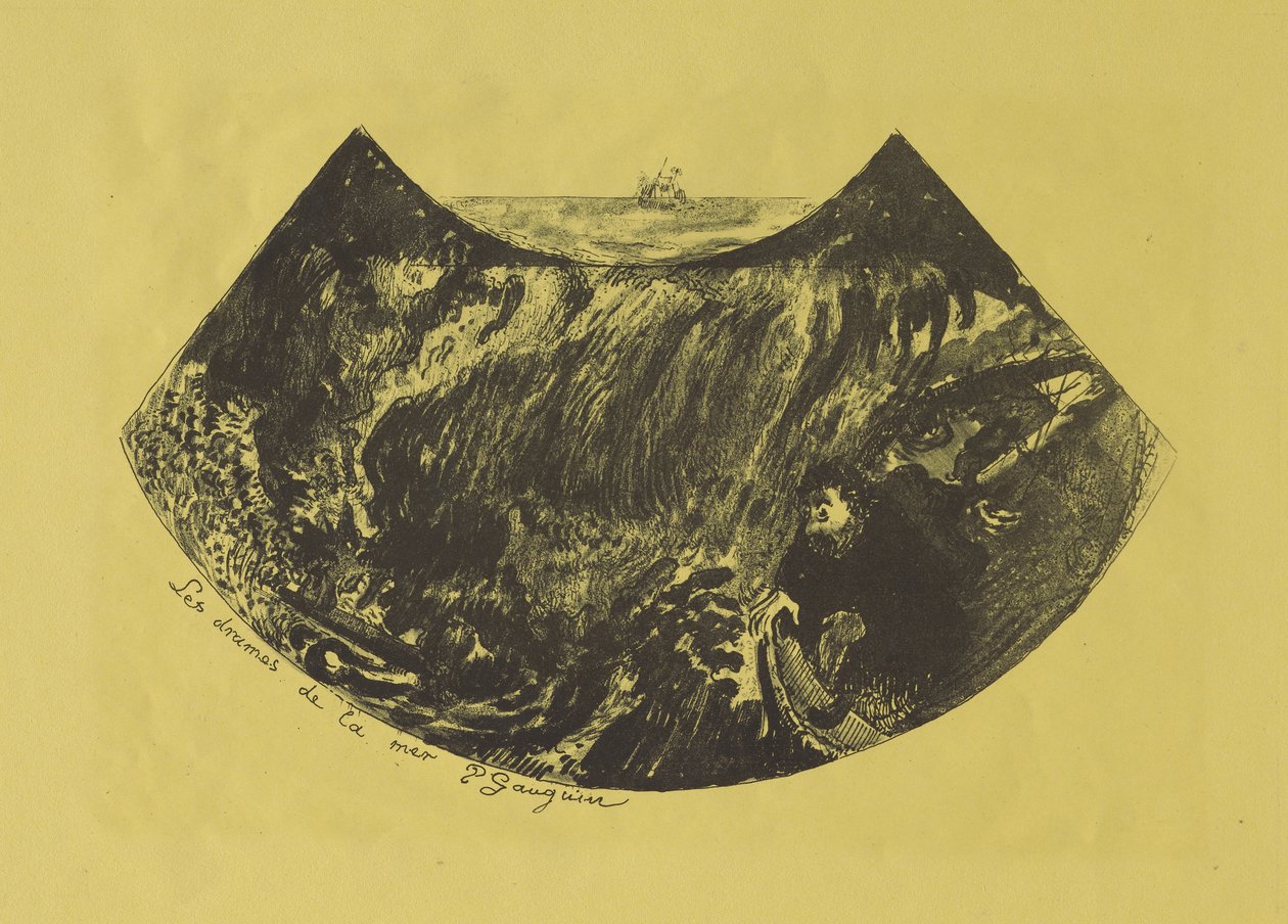 Dramen des Meeres: Ein Abstieg in den Mahlstrom, 1889 von Paul Gauguin