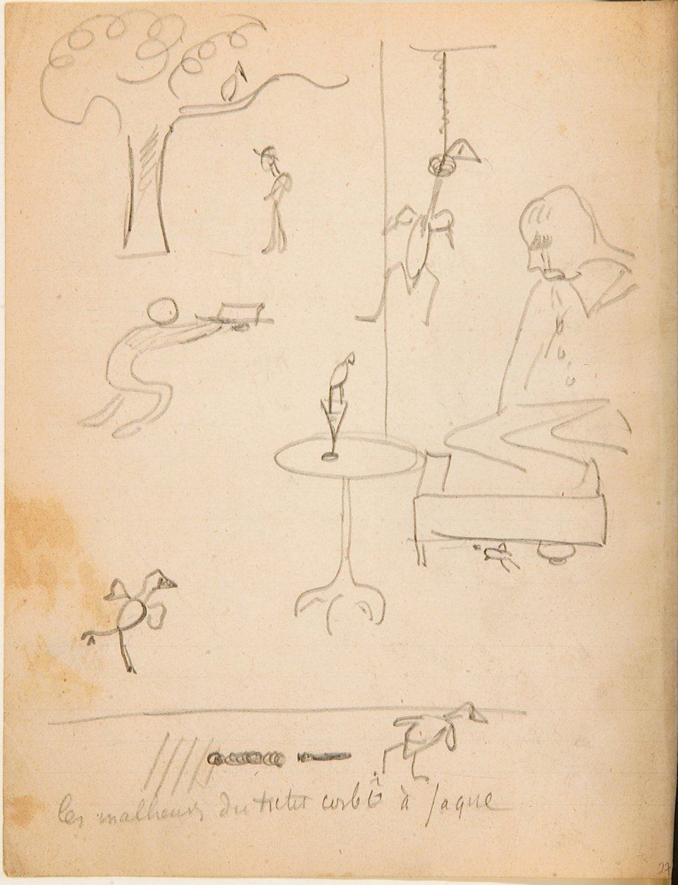 Zeichnung aus einem Album von Zeichnungen für den jungen Jacques Bousquet, 1889-90 von Paul Gauguin