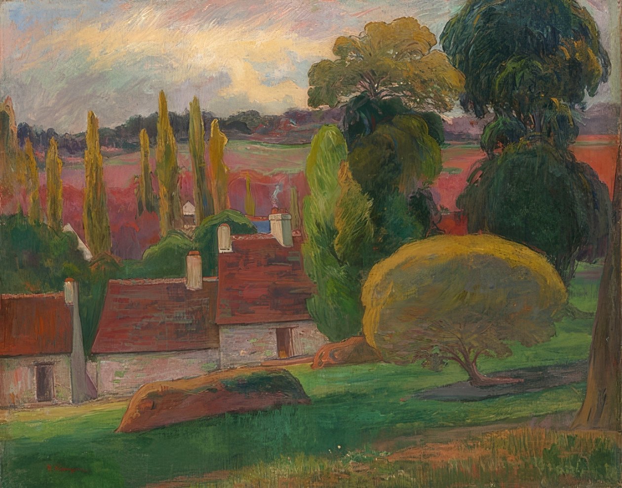 Ein Bauernhaus in der Bretagne von Paul Gauguin
