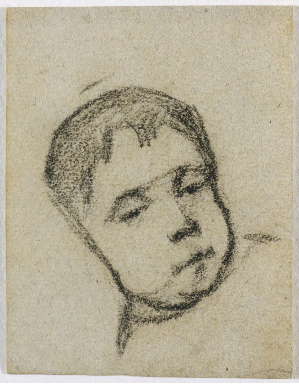 Emil Gauguin als Kind, Kopf auf einem Kissen von Paul Gauguin