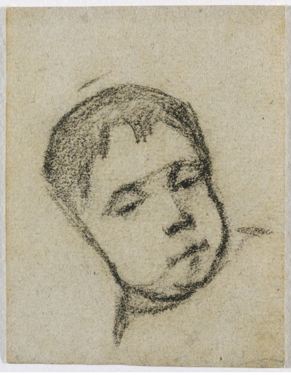 Emil Gauguin als Kind, Kopf auf einem Kissen, ca. 1875-76 von Paul Gauguin