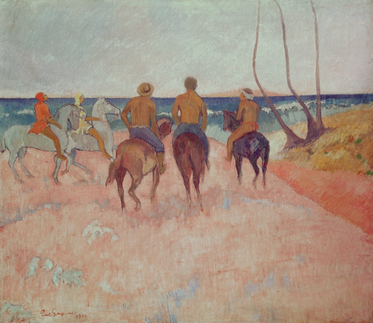 Reiter am Strand (Hiva Hoa) 1902 von Paul Gauguin
