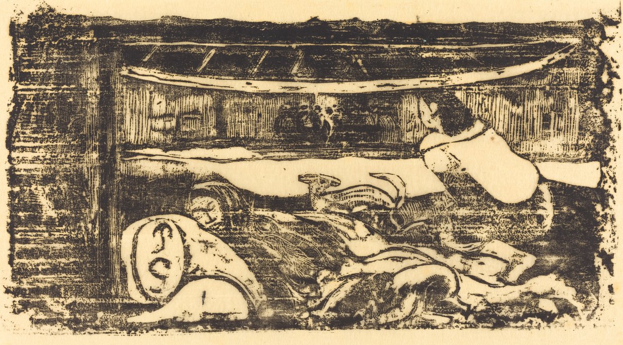 Innenansicht einer Hütte von Paul Gauguin