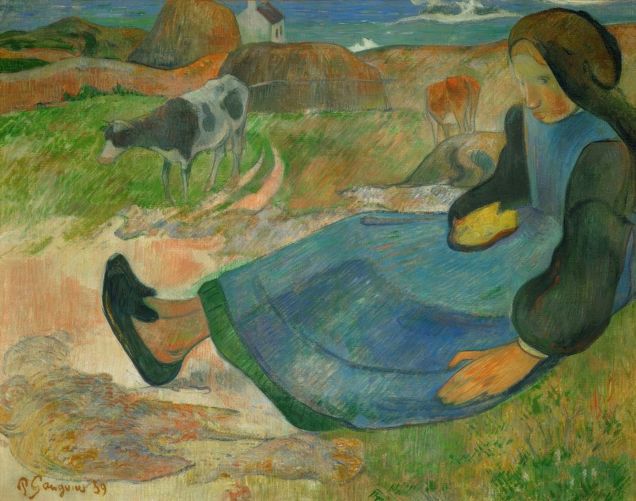 Die Kuhhirtin, oder Junge Bretonin von Paul Gauguin