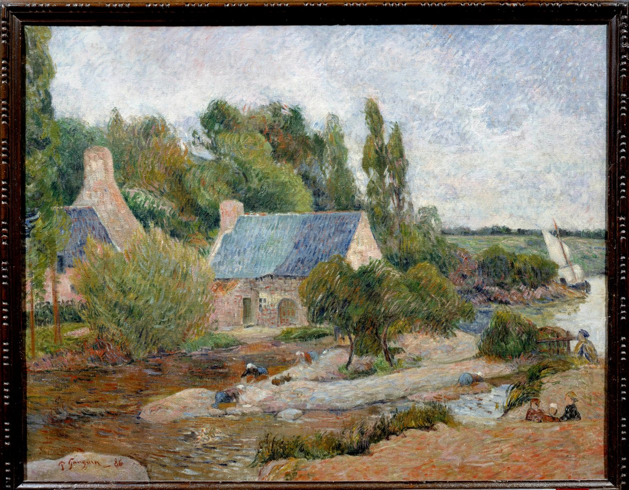 Die Wäscherinnen in Pont-Aven. Gemälde von Paul Gauguin (1848-1903) 1886. Paris, Musée d