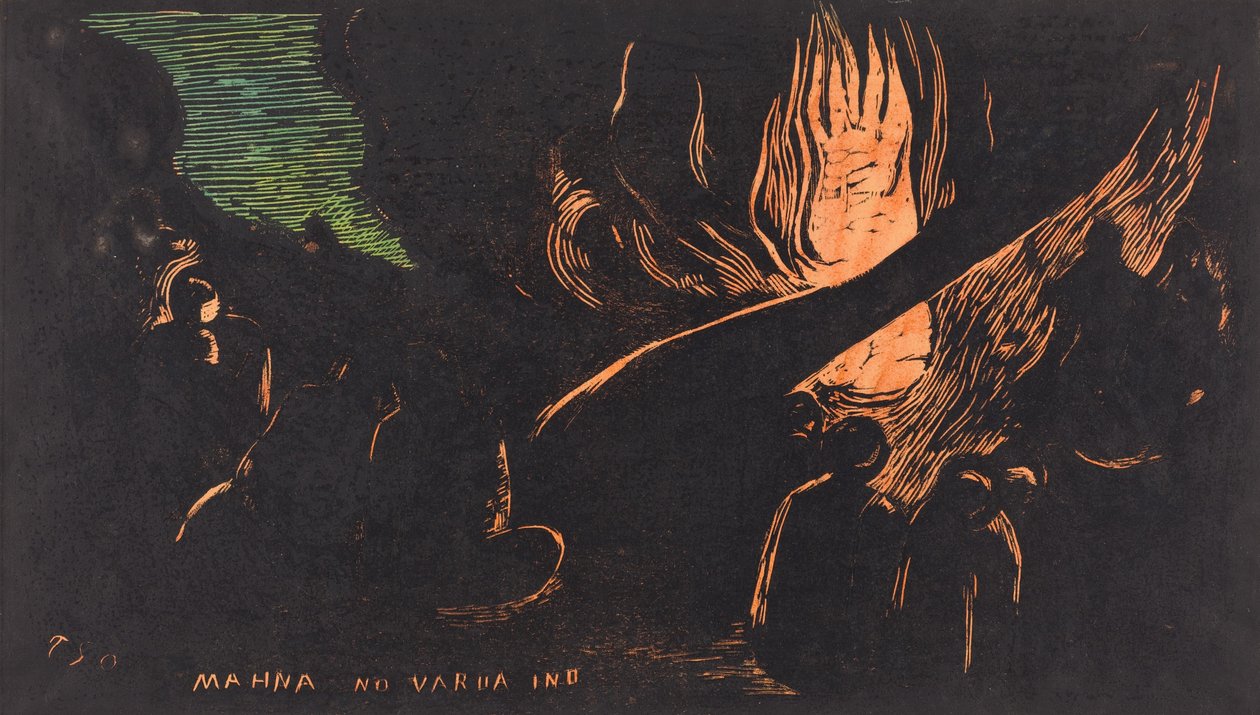 Mahna no Varua Ino Der Teufel spricht, 1894-1895 von Paul Gauguin