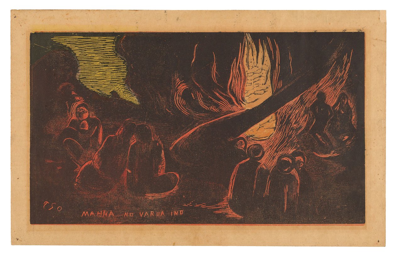Mahna no varua ino (Der Teufel spricht), aus der Noa Noa Suite von Paul Gauguin