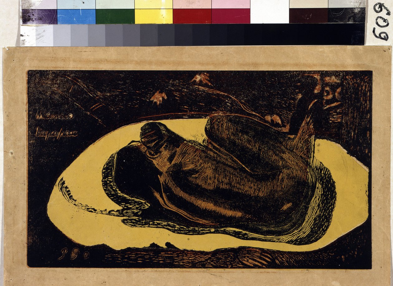 Manao Tupapau (Der Geist der Toten wacht). Gravur von Paul Gauguin (1848-1903) von Paul Gauguin