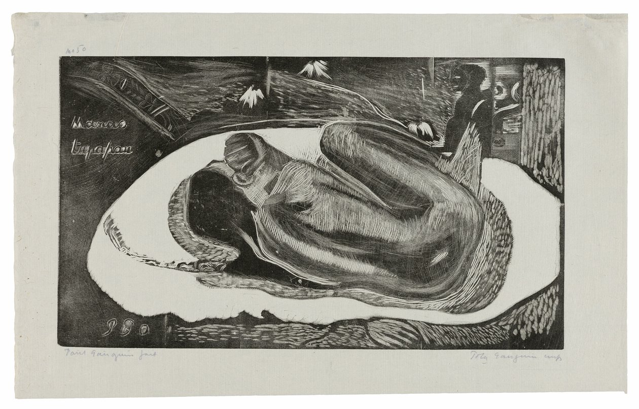 Manao tupapau (Sie denkt an den Geist oder der Geist denkt an sie), aus der Noa Noa Suite von Paul Gauguin