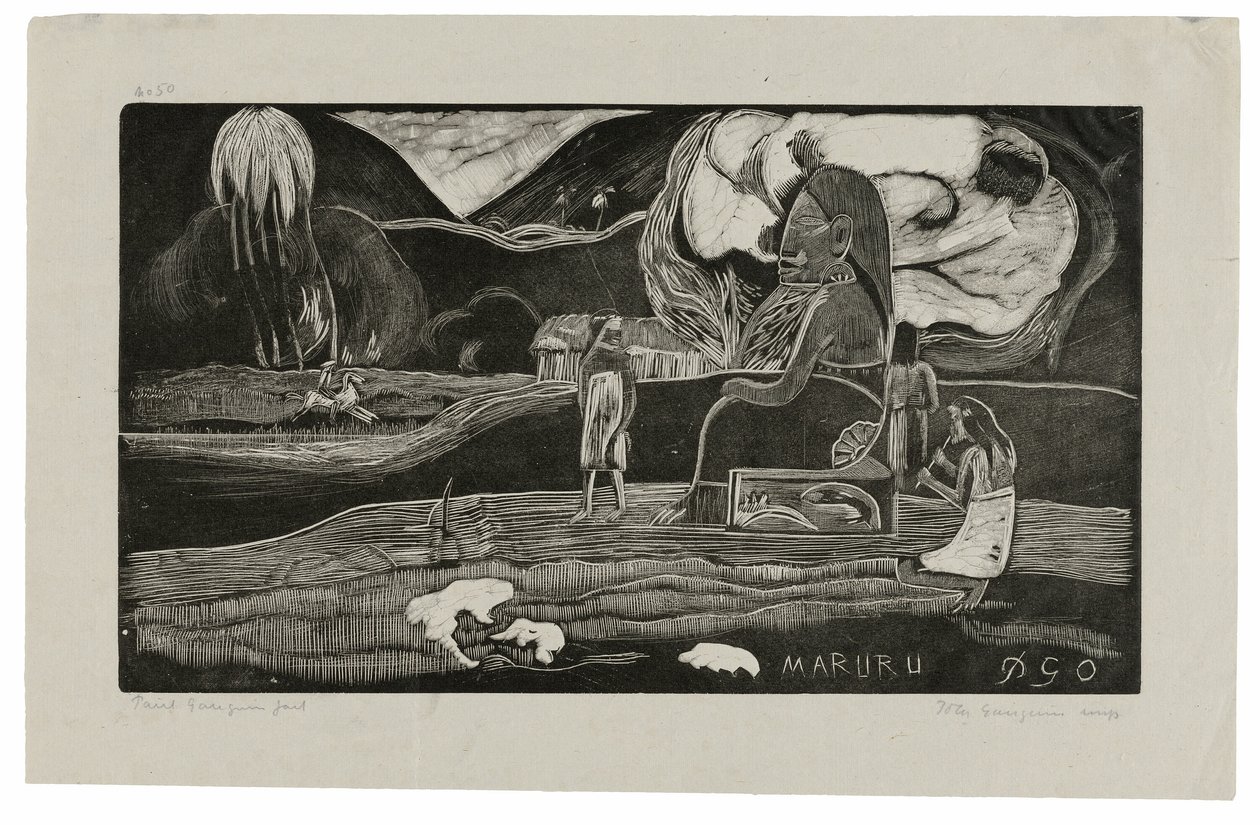 Maruru (Dankesgaben), aus der Noa Noa Suite von Paul Gauguin