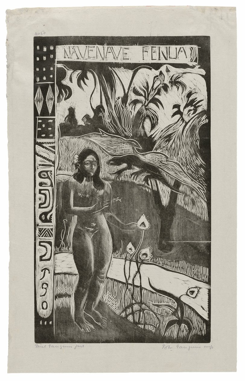 Nave nave fenua (Wundervolles Land), aus der Noa Noa Suite von Paul Gauguin