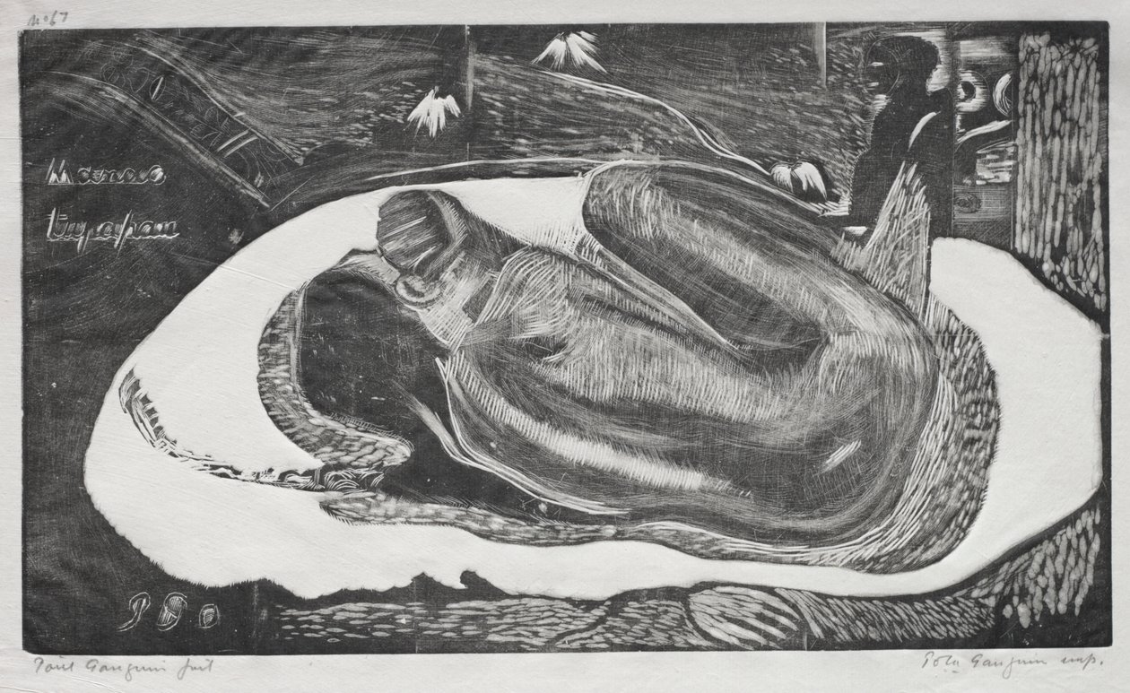 Noa Noa: Manao Tupapau (Beobachtet von den Geistern der Toten) von Paul Gauguin