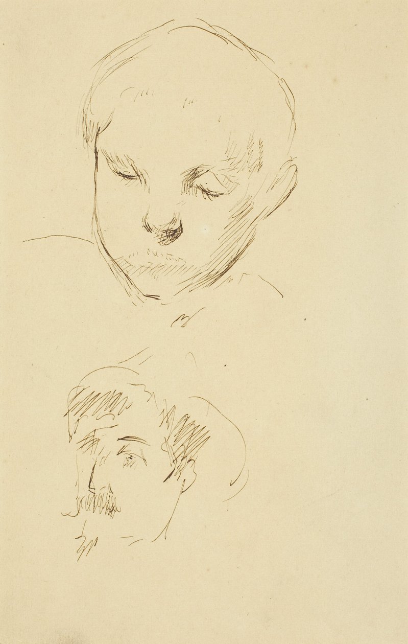 Profil eines Jungen und Selbstporträt [recto] von Paul Gauguin