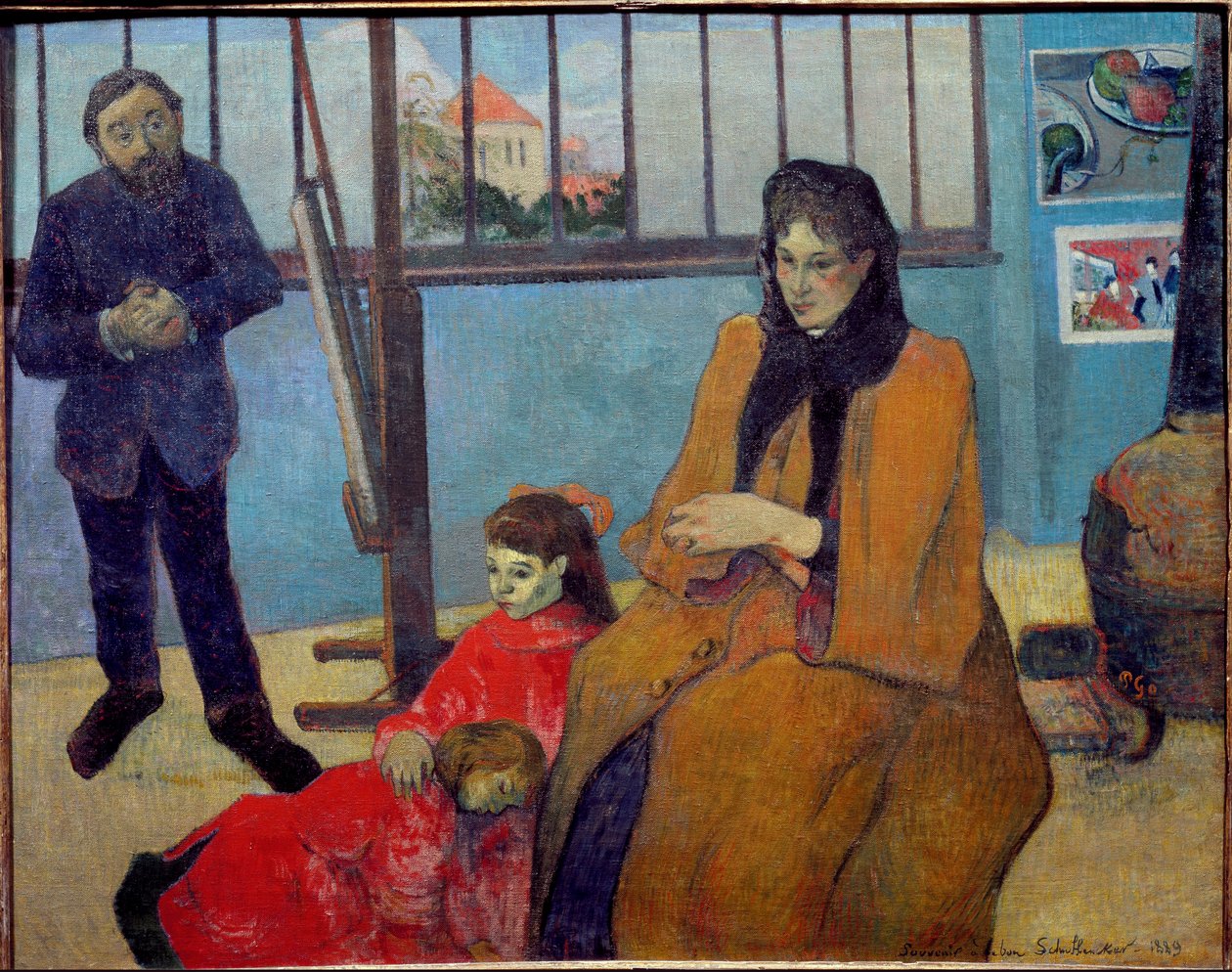 Schuffeneckers Werkstatt oder die Familie Schuffenecker (Öl auf Leinwand) von Paul Gauguin