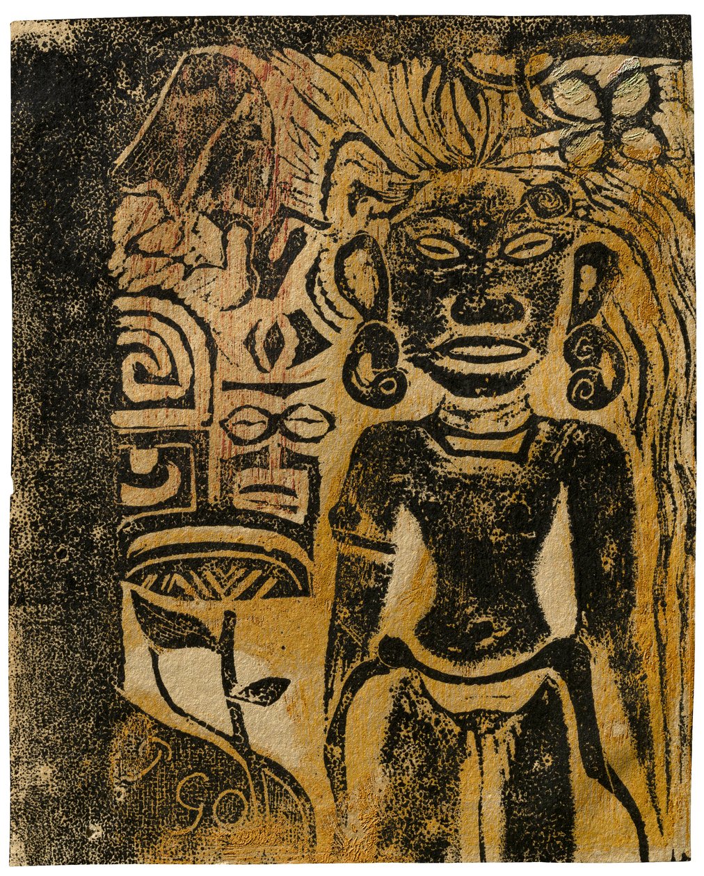 Tahitianisches Idol, die Göttin Hina, 1894-95 von Paul Gauguin