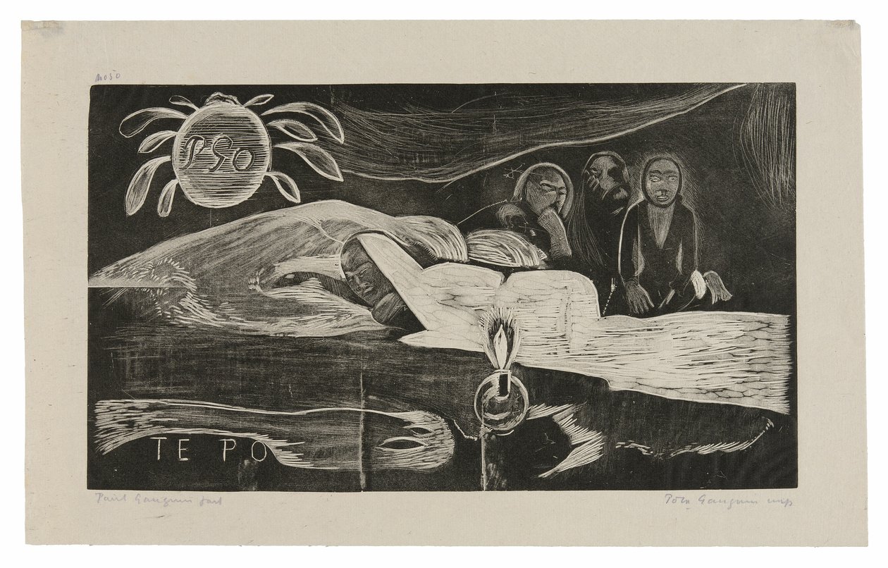 Te po (Die Nacht), aus der Noa Noa Suite von Paul Gauguin