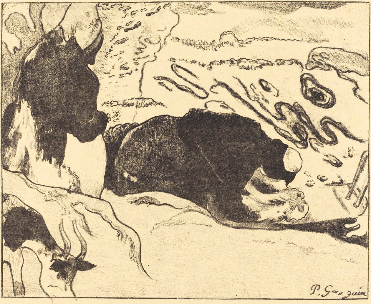 Die Wäscherinnen (Les laveuses) von Paul Gauguin