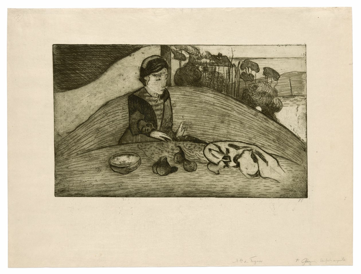 Die Frau mit Feigen von Paul Gauguin