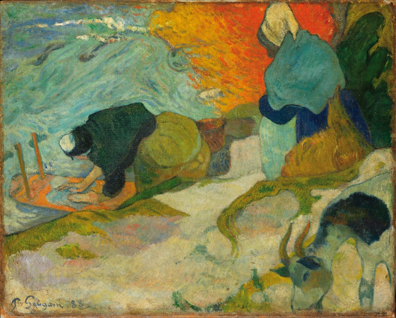 Waschfrauen in Arles von Paul Gauguin