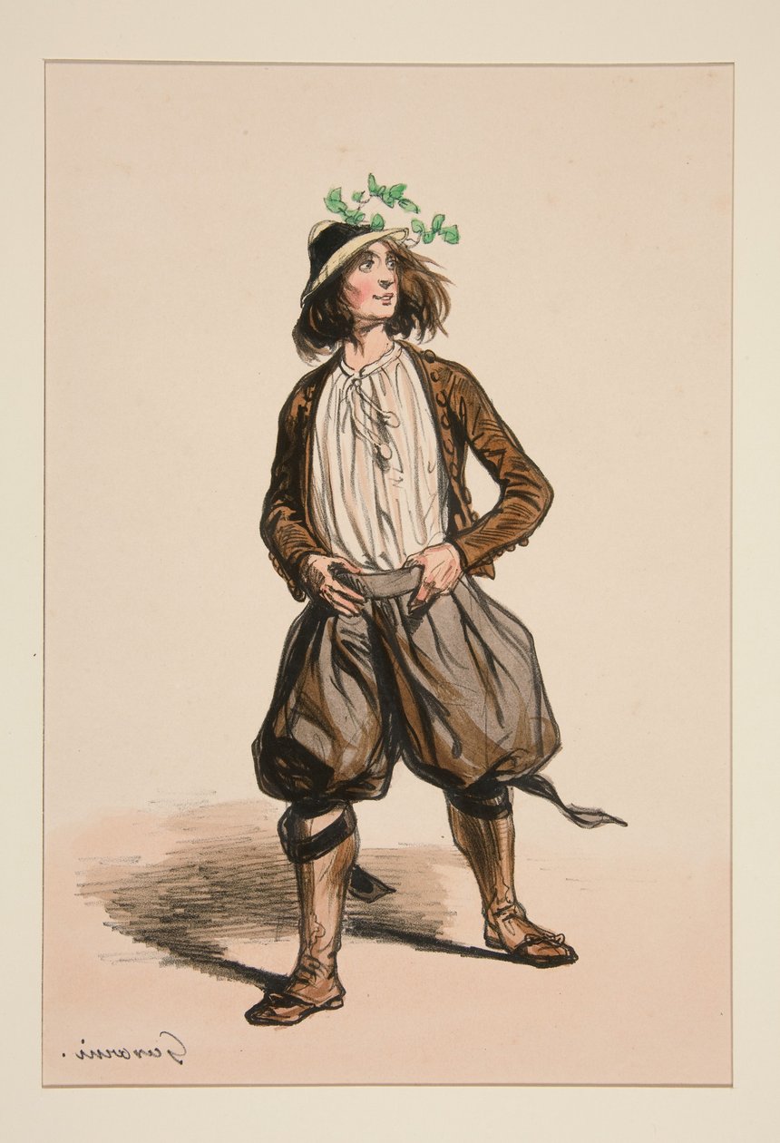 Hirte. Strohhut von Paul Gavarni