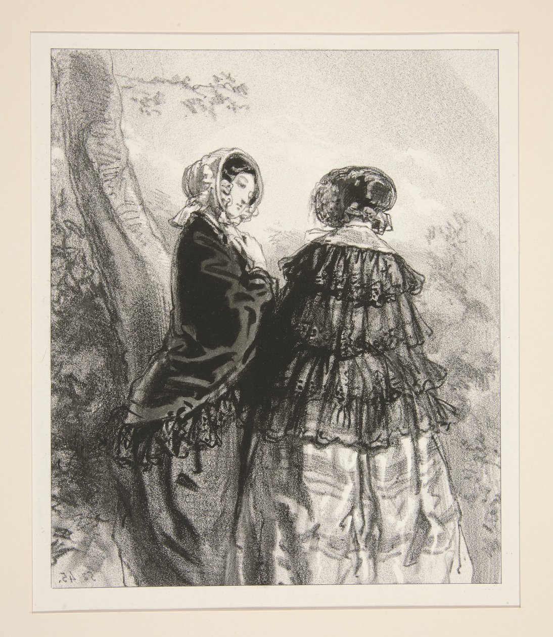 Es ist ernst zu denken, liebe Dame, aber das Einzige, was die Ehemänner vieler ehrbarer Frauen bei diesen Drolligkeiten finden können... von Paul Gavarni