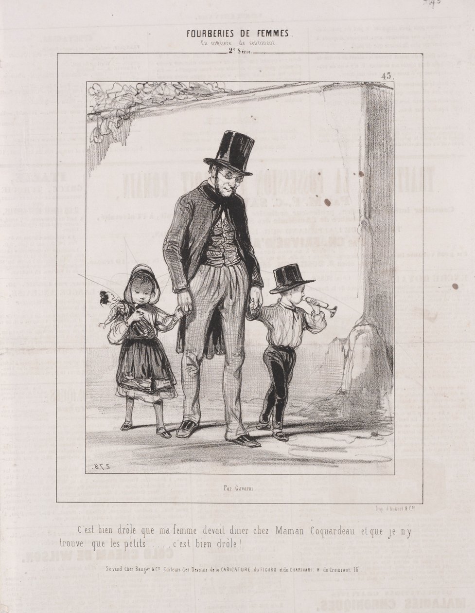 Fourberies de Femmes: En matière de sentiment, 1842 von Paul Gavarni