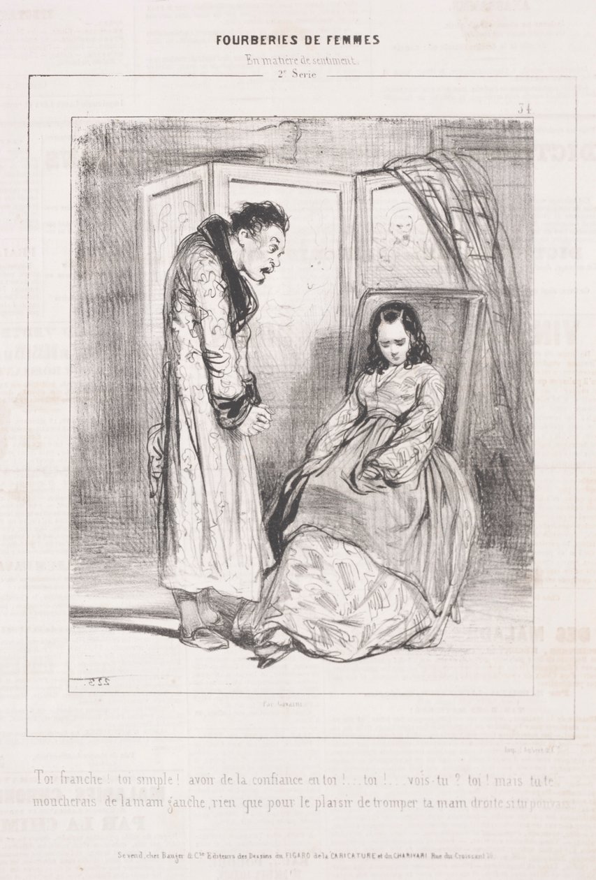 Fourberies de Femmes: En matière de sentiment, 1842 von Paul Gavarni