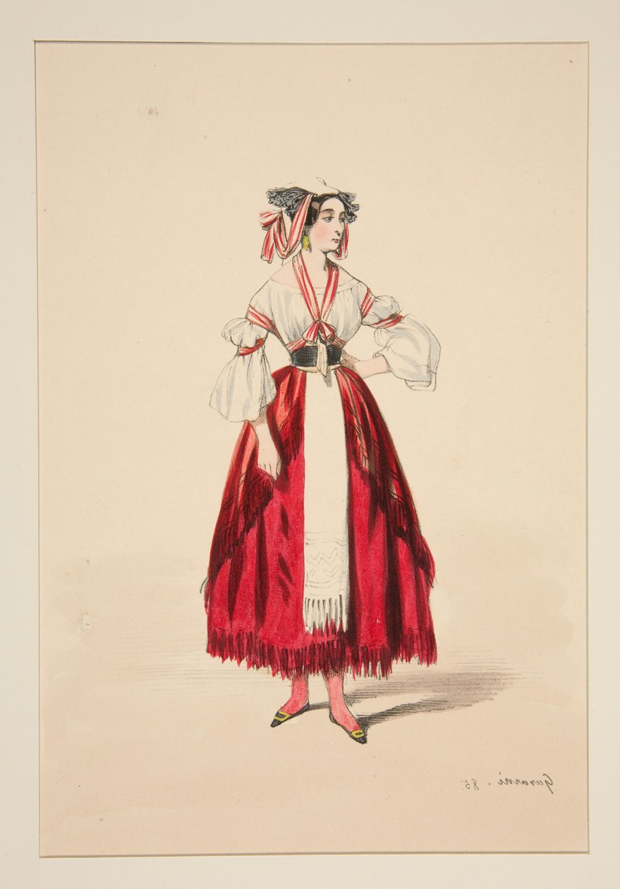 ITALIENISCHE. Wollkleid,... von Paul Gavarni