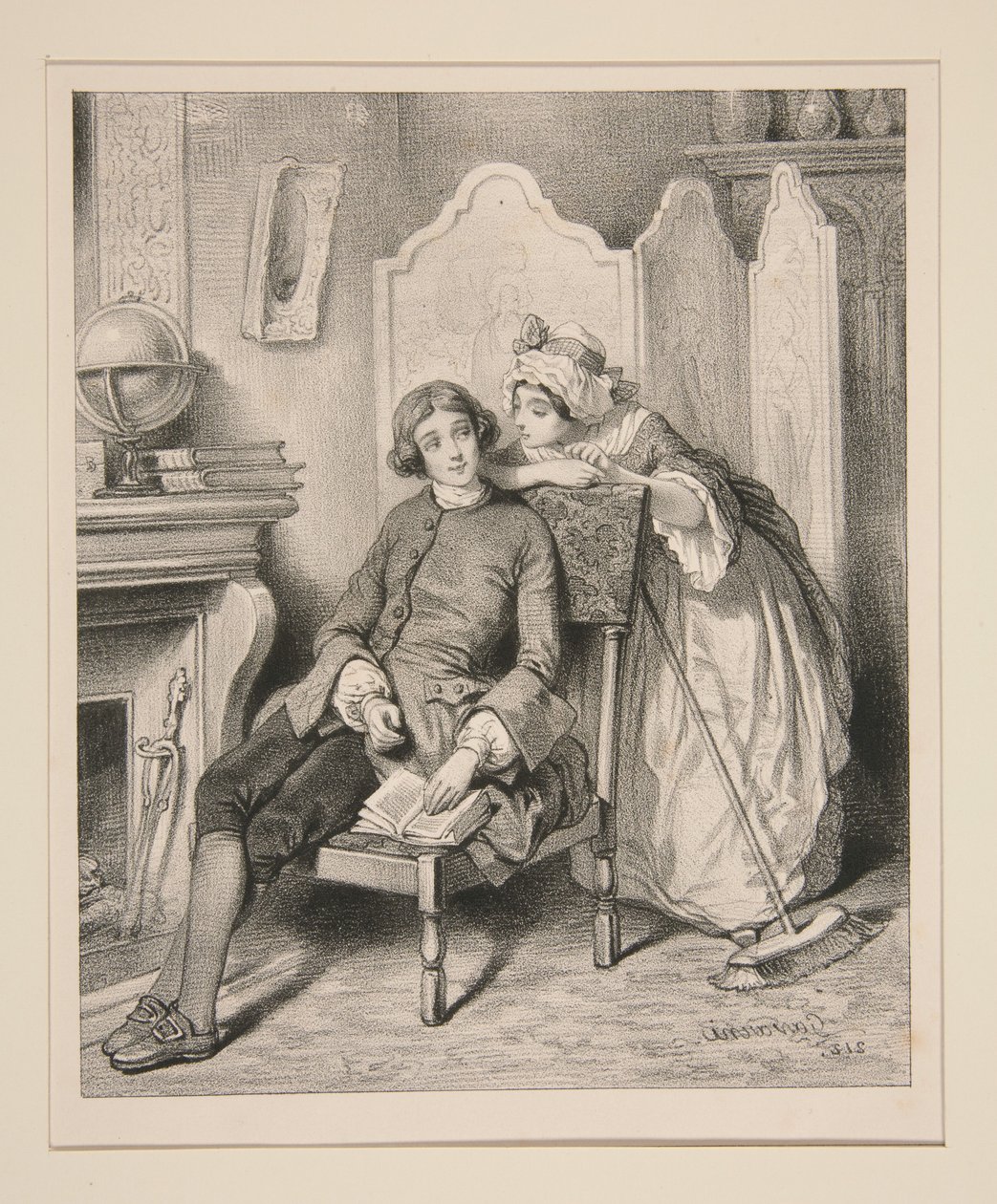 Jean-Jacques und Fräulein Merceret von Paul Gavarni