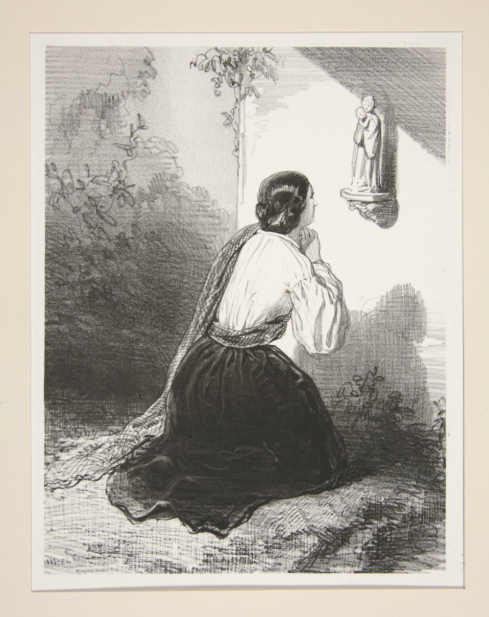 Laure im Gebet von Paul Gavarni