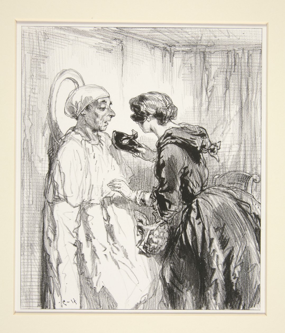 Die Maske fällt, der Mensch bleibt, und der Pierrot verschwindet. von Paul Gavarni