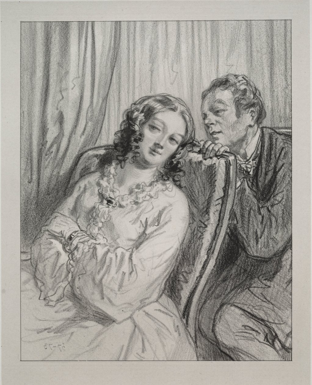Masken und Gesichter: Hier und da: Madame Beauminet, Ihre Majestät... von Paul Gavarni