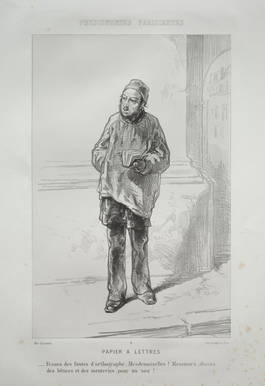 Briefpapier von Paul Gavarni