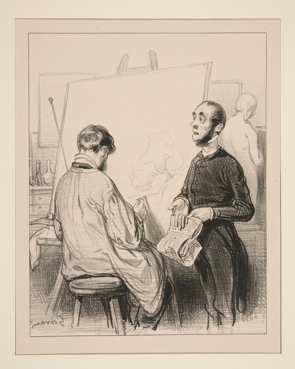 ...Wenn die Kunst edel ist, ist die Kritik heilig... von Paul Gavarni