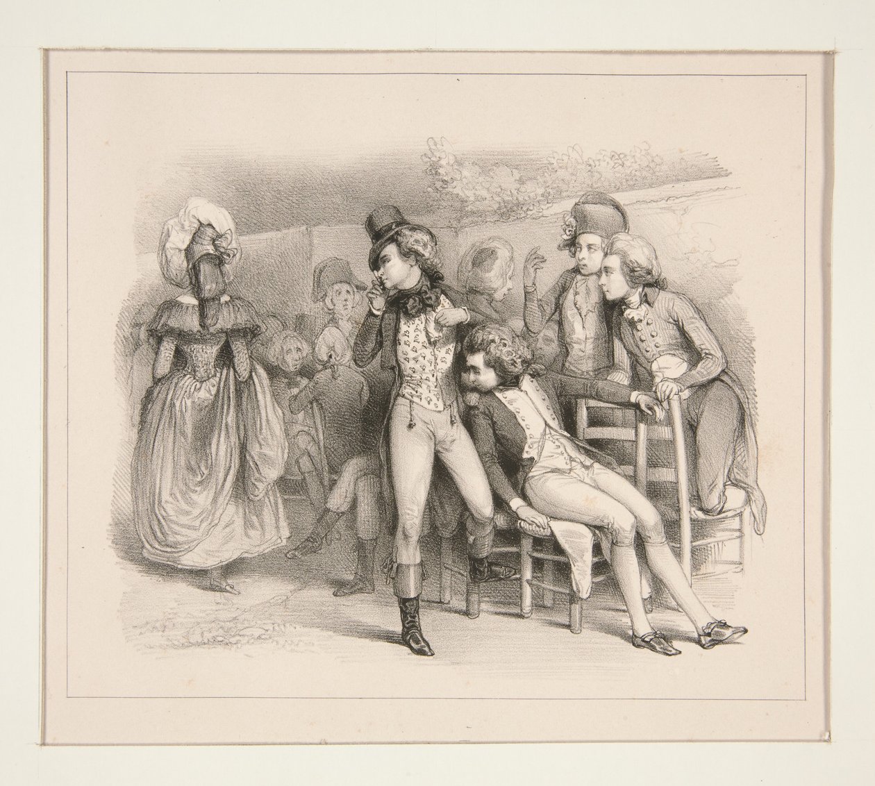 Eine hübsche Frau im Jahr 1790 von Paul Gavarni
