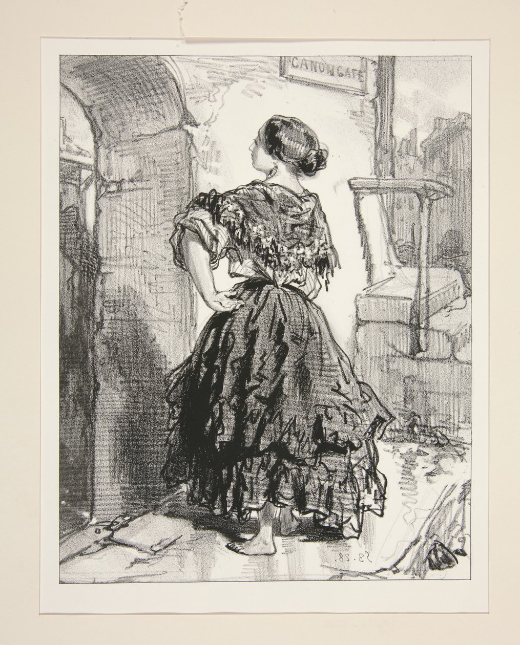 Eine Teilhaberin in Edinburgh. von Paul Gavarni