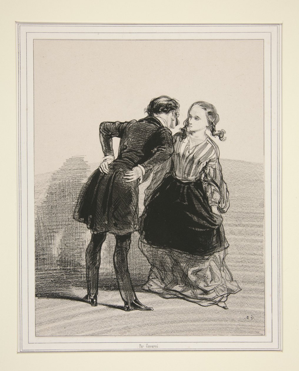Sehen Sie, Mademoiselle, es gibt Gerüchte über Sie, die beginnen... von Paul Gavarni
