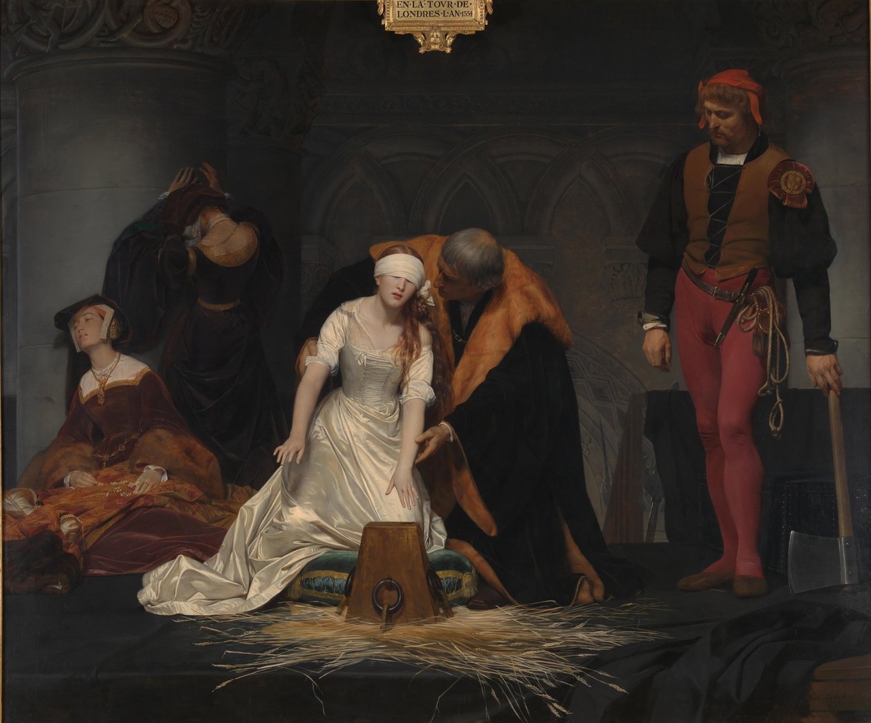 Die Hinrichtung von Lady Jane Grey, 1833 von Paul Delaroche