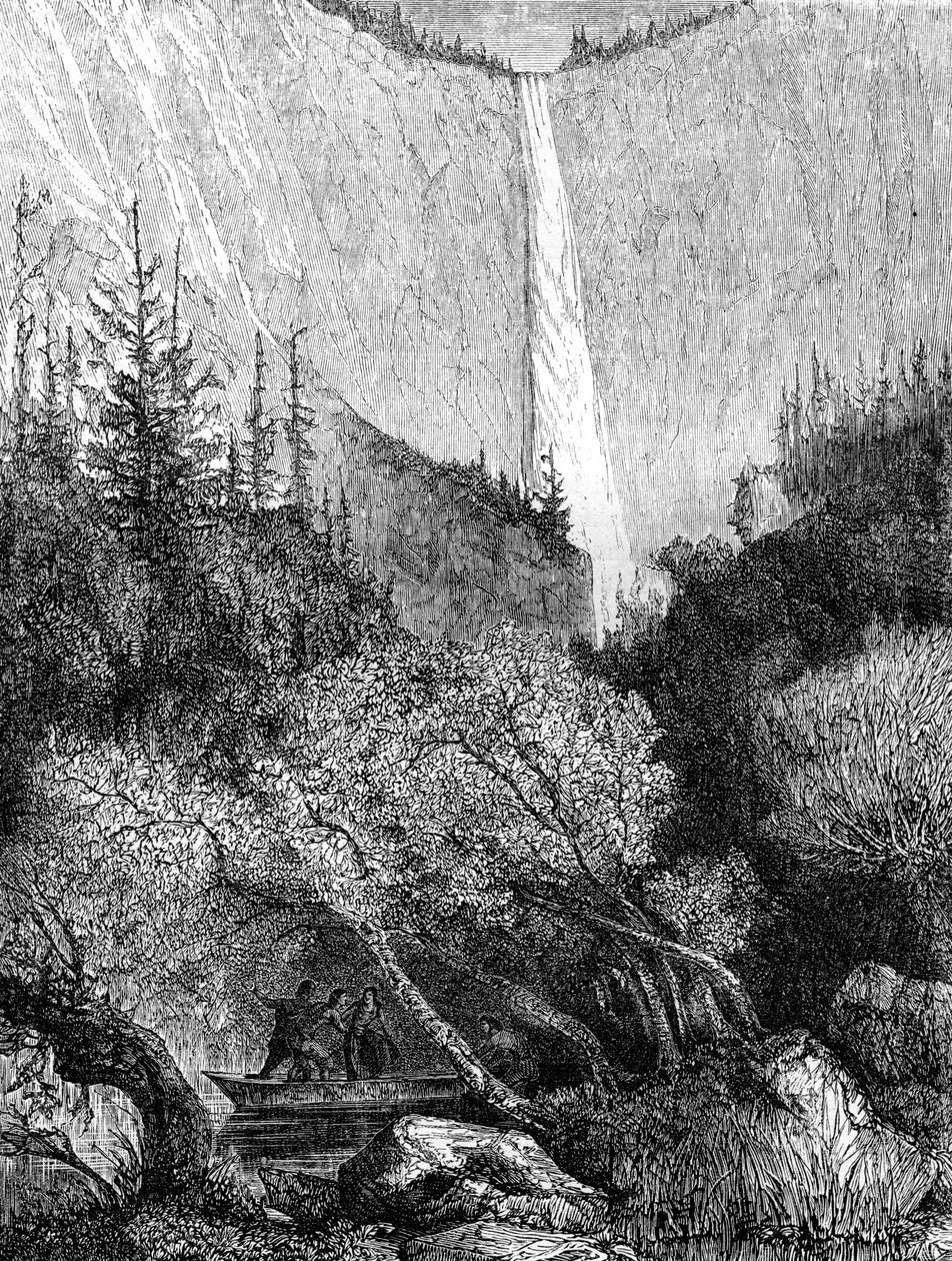 Wasserfall, Yosemite-Nationalpark, Kalifornien, 19. Jahrhundert von Paul Huet