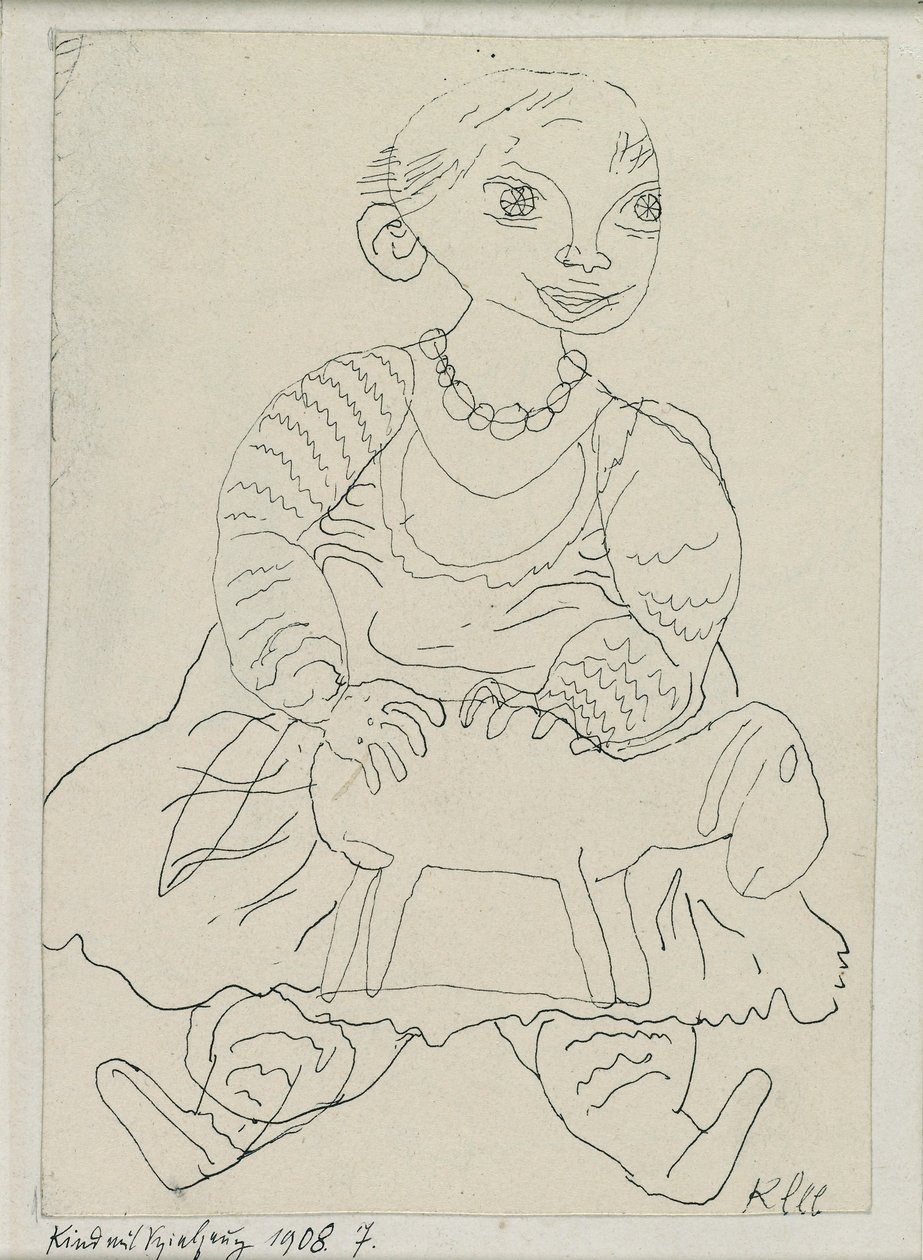 Kind mit Spielzeug, 1908 von Paul Klee