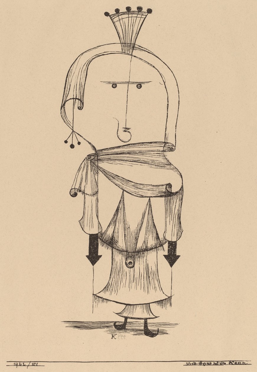 Die Hexe mit dem Kamm, 1922 von Paul Klee