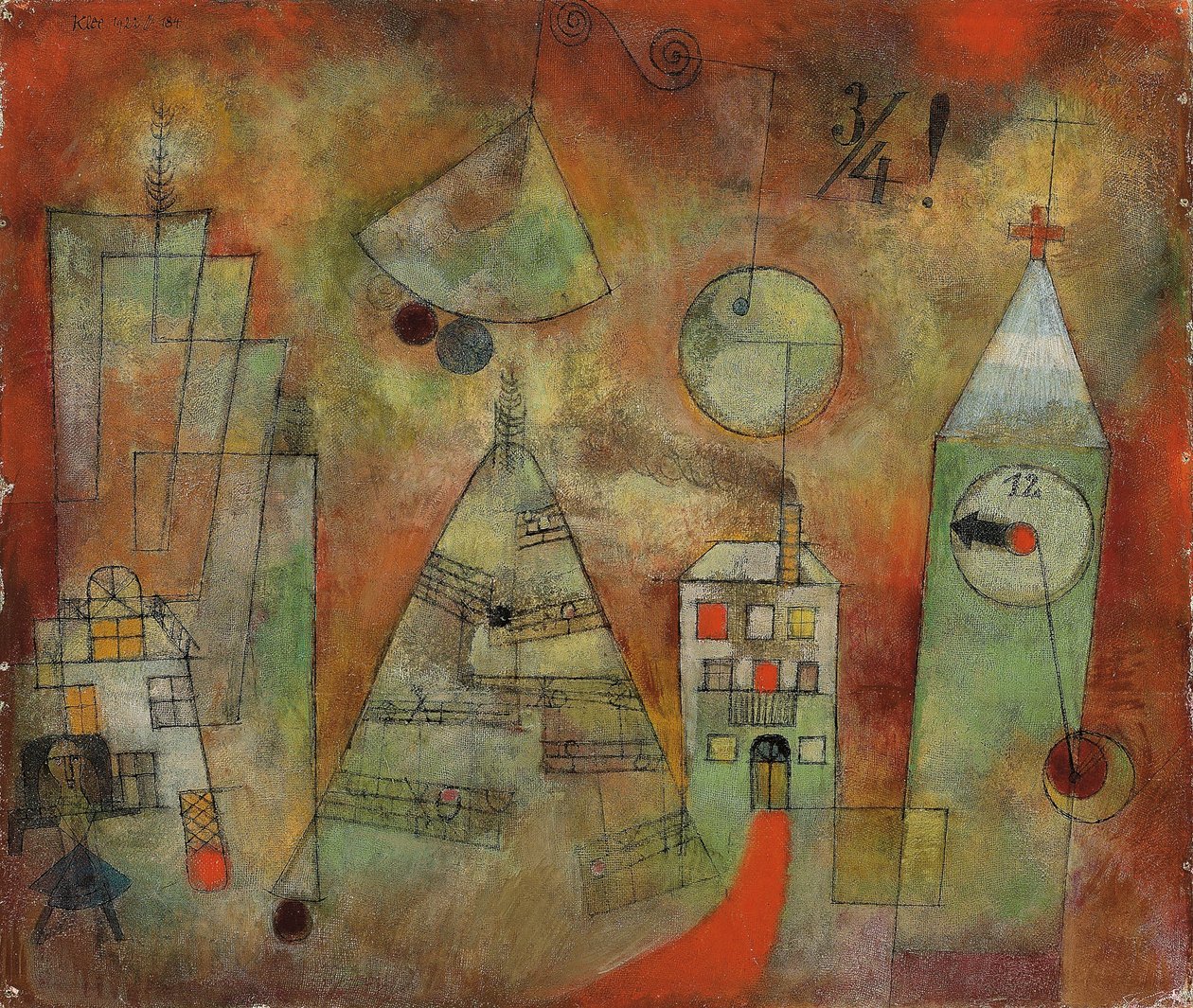 Schicksalstunde um dreiviertel zwölf von Paul Klee