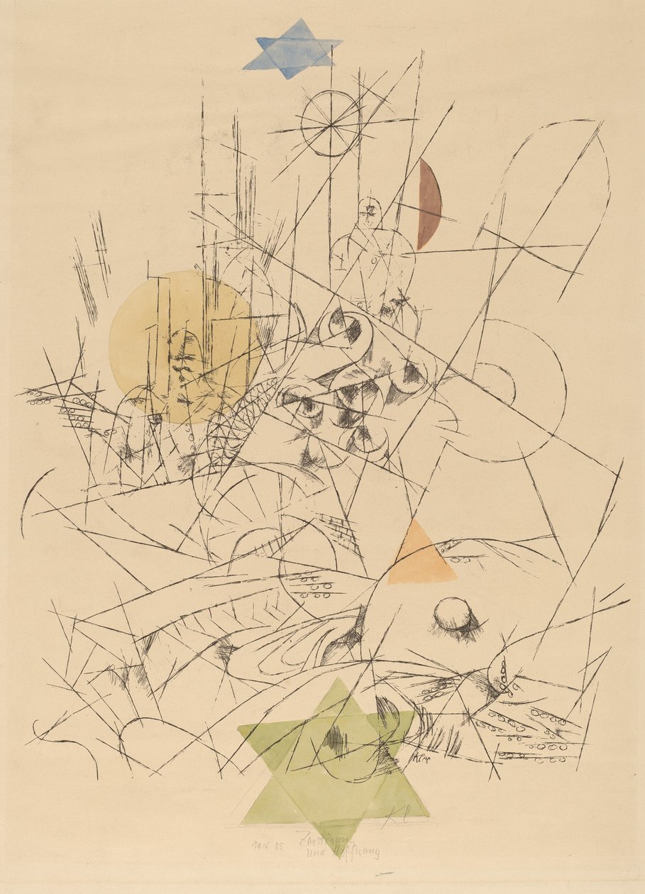 Hoffnung und Zerstörung, 1916 von Paul Klee