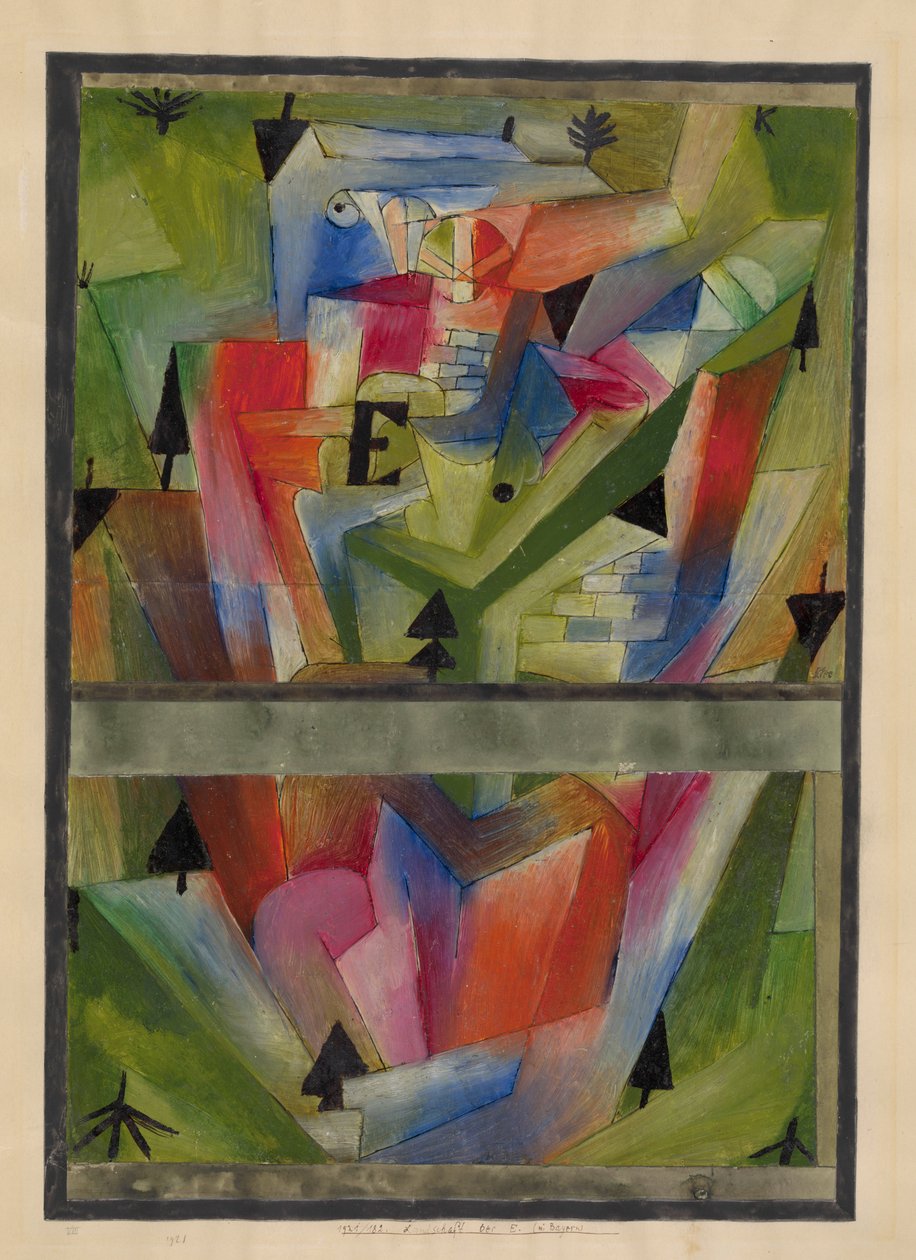Landschaft bei E. in Bayern, 1921 von Paul Klee