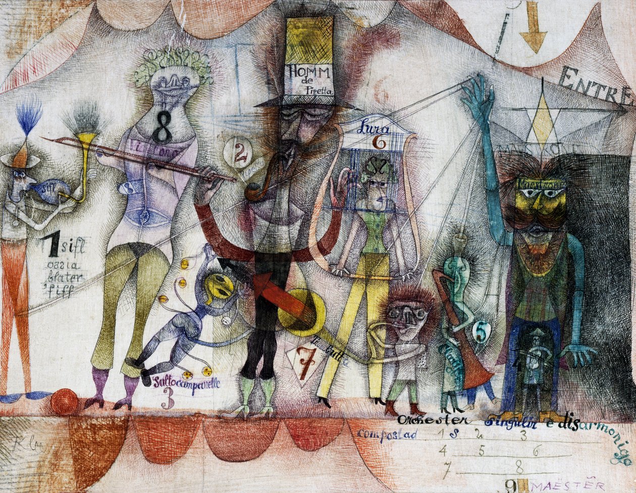 Musik auf dem Jahrmarkt von Paul Klee