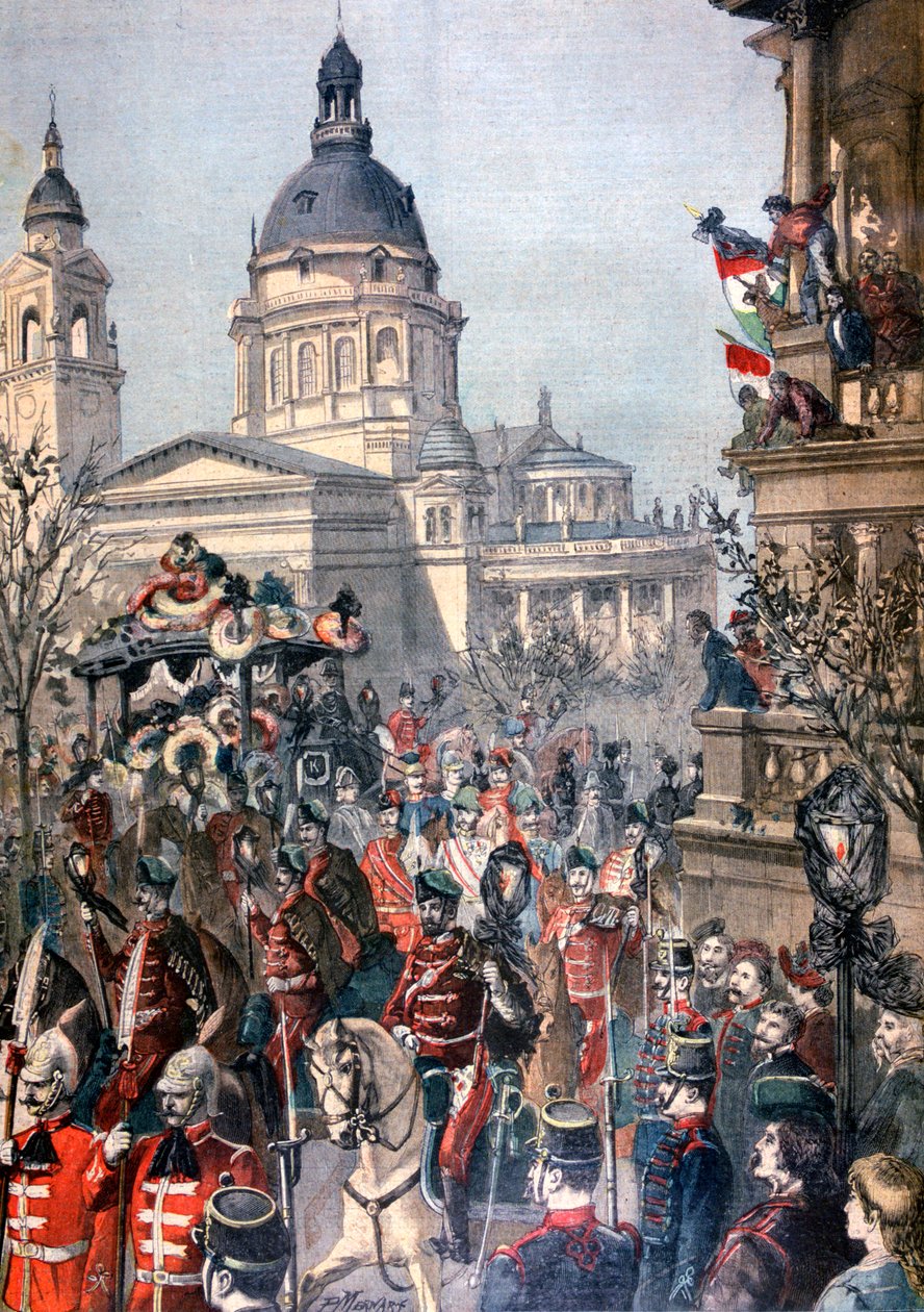 Beerdigung von Lajos Kossuth, Budapest, 21. März 1894 von Paul Merwart